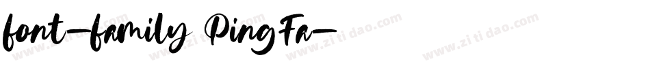 font-family PingFa字体转换